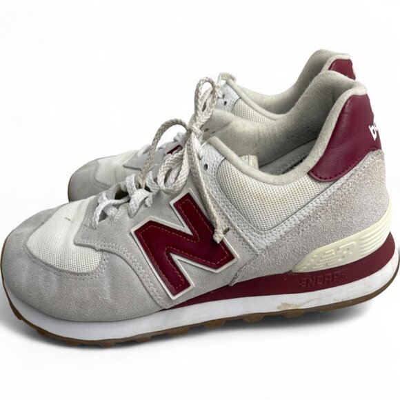 New Balance 574 Men's Size 12 Red Gray White ML574TE2 Sneakers Running Shoes - Picture 5 of 14